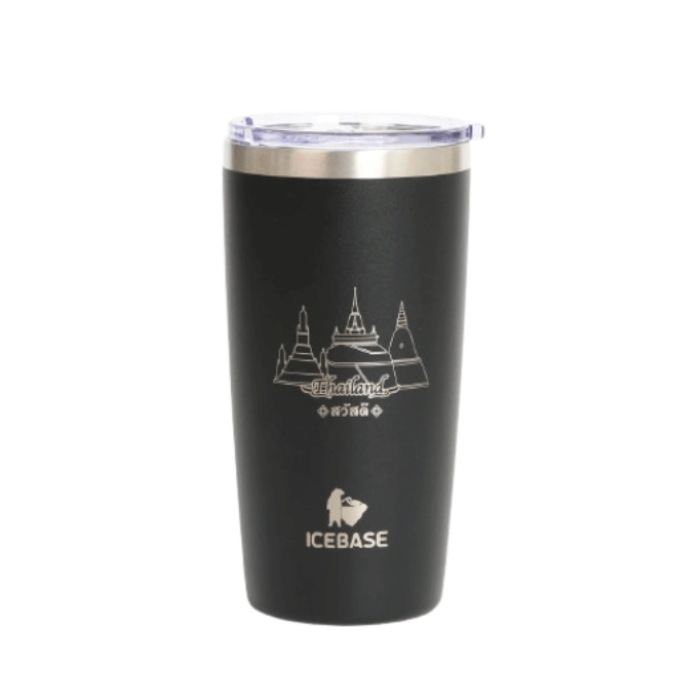 แก้วเก็บความเย็น ICEBASE รุ่น VLS-702BK (THAI CULTURE) ขนาด 600 มิลลิลิตร สีดำ_0